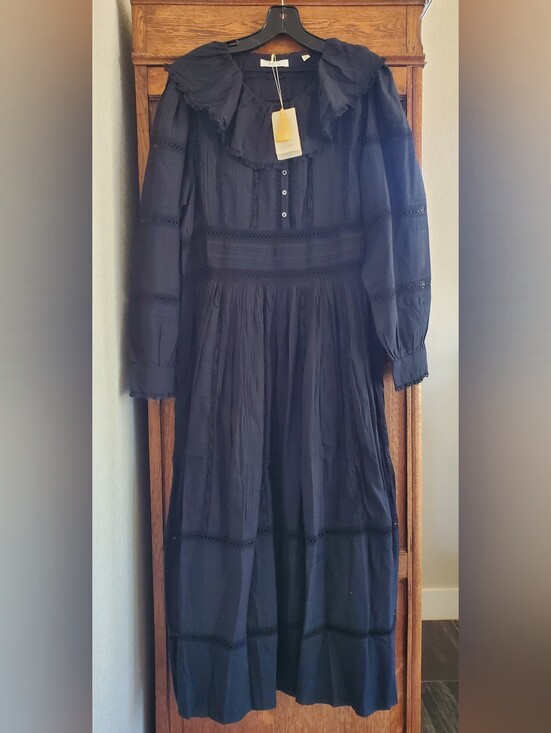 Doen Dresses & Skirts - "DÔEN NWT Black Marla Dress Maxi Midi Heirloom Victorian Ruffle Size XL